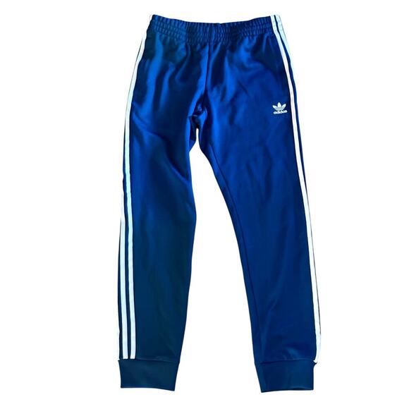 Adidas Originals Men's Blue White 3-Stripes Beckenbauer Sweatpants Size Medium - Picture 3 of 6